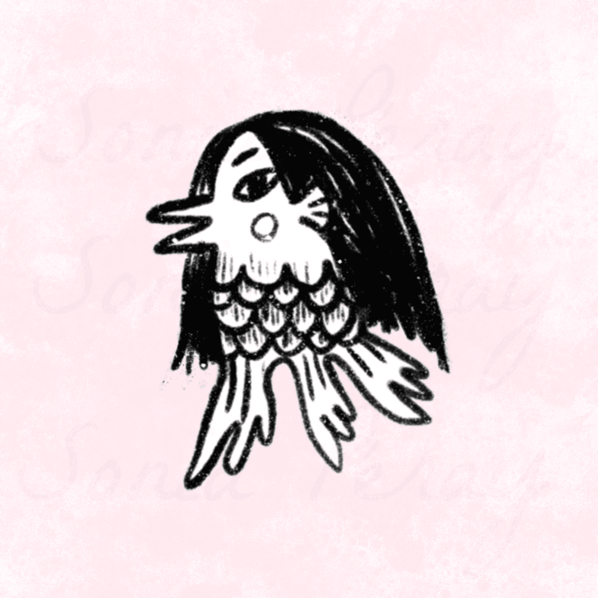 flash tattoo sirène yokai